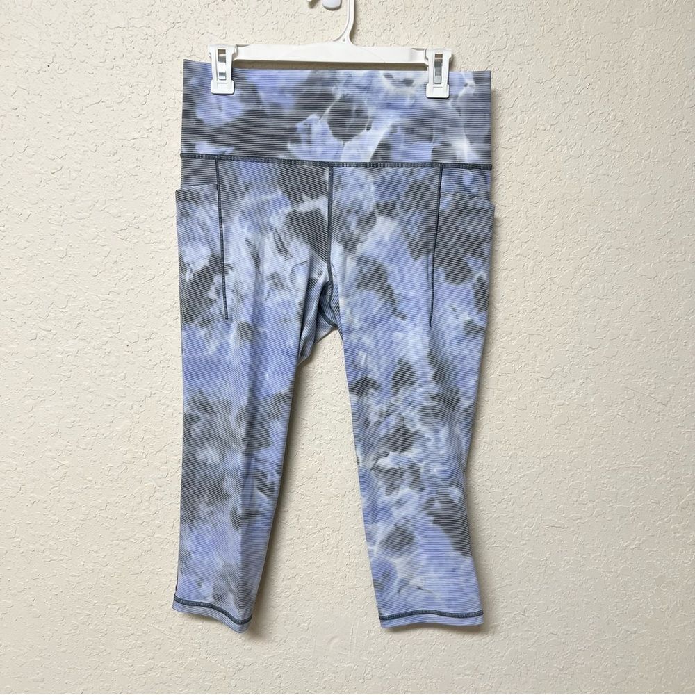 Athleta Blue Tie-Dye Leggings